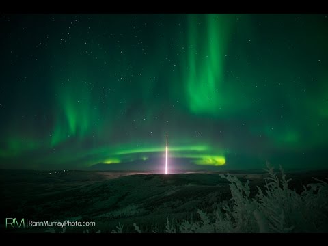سماء ألاسكا تفوق حدود الخيال عند إطلاق صاروخ