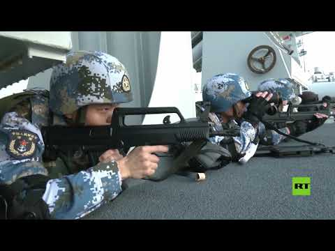 شاهد تدريبات البحرية الصينية في خليج عدن