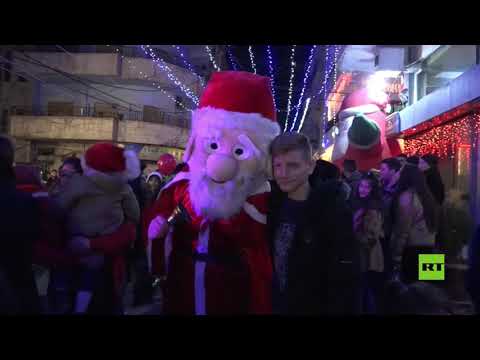 شاهد  القامشلي السورية تستعد للاحتفالات بعيد الميلاد