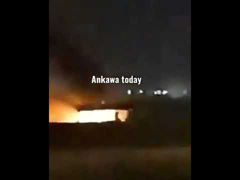 شاهد صاروخ يستهدف مطار أربيل عاصمة كردستان